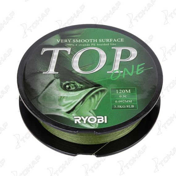 Шнур TOP PE4X-120M 0.3/d-0.092mm Dark green Ryobi