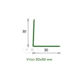 Угол пластиковый Деконика 002-Г Светло Серый Глянцевый, 30х30х2700 мм