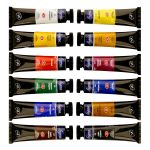 Краски акриловые художественные "Ладога", НАБОР 12 цветов по 18 мл, в тубах, 2241008