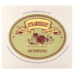 SKINFOOD, смываемая маска для лица с черным сахаром, с клубникой, 100 г (3,52 унции)