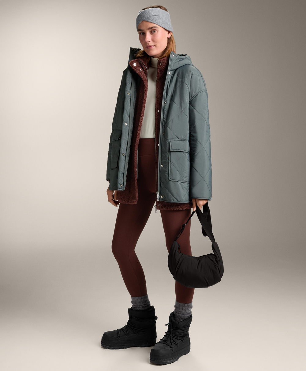 Oysho Утепленная водоотталкивающая куртка FELLEX® с AEROGEL, антрацитово-серый