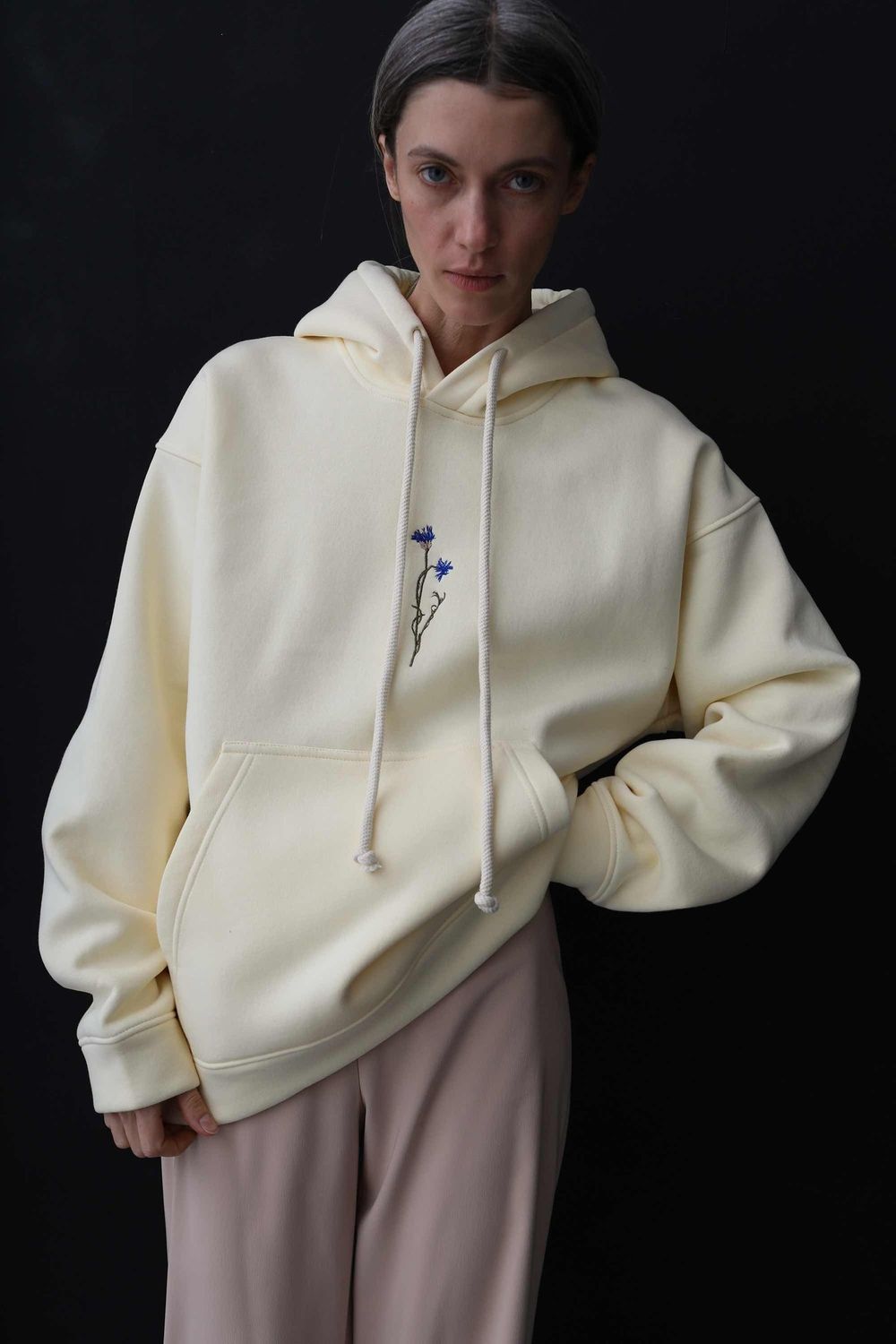 Худи Гербарий Warm Василек Экрю