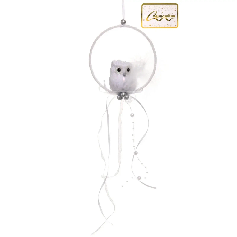 Украшение подвесное «Птица желаний» 32 см (микс), Белый