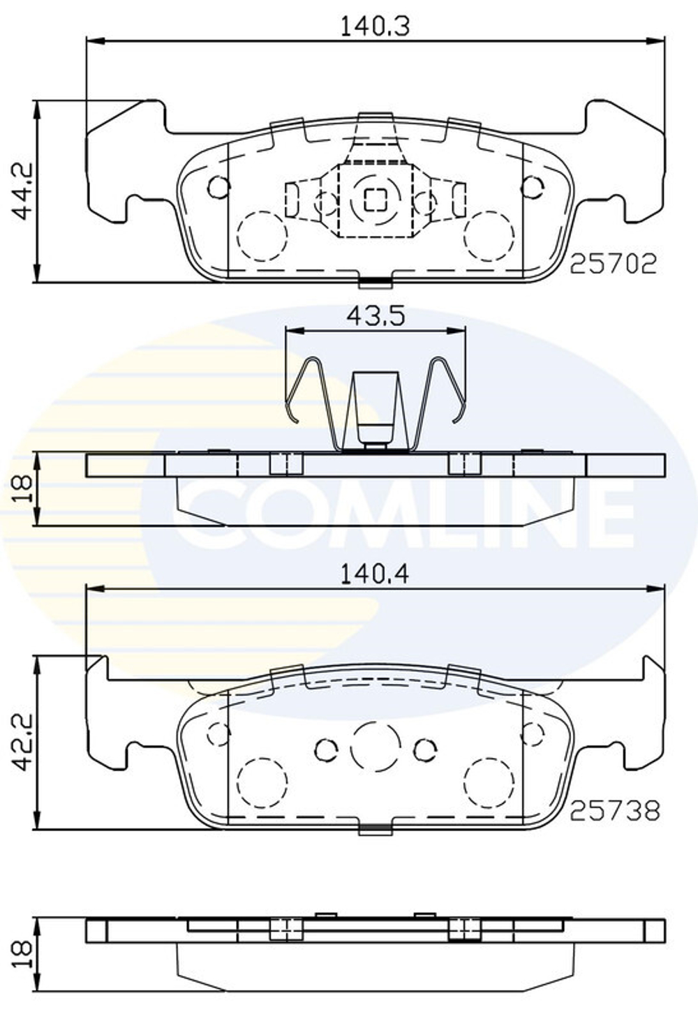 COMLINE - CBP02223-CML - Brake Pad Set, disc brake