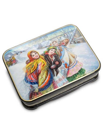 Народные промыслы ШК-55/ 81 Шкатулка «Гуляние» Лидяева Л.