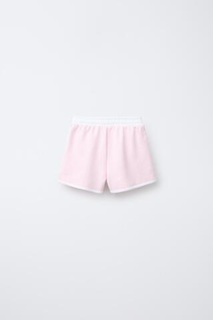 ZARA ШОРТЫ В СТИЛЕ ПРЕППИ ИЗ МЯГКОЙ ТКАНИ, РОЗОВЫЙ