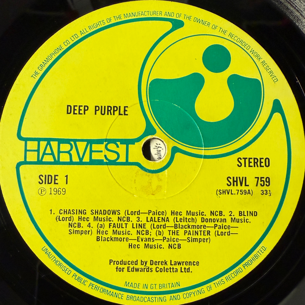 Deep Purple ‎– Deep Purple (Англия 1969г.)