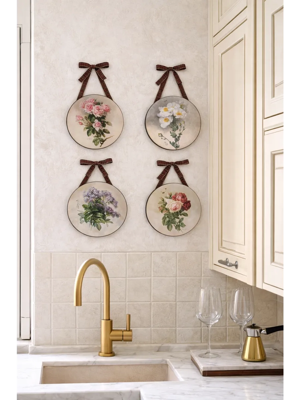 Набор настенных панно 18.5 см, 4 штуки в наборе