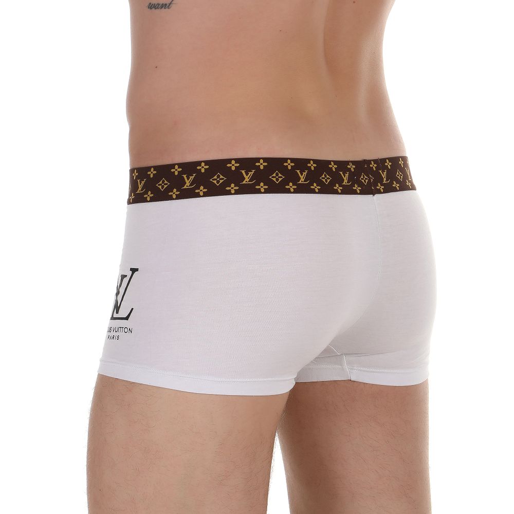 Мужские трусы хипсы белые в клетку Louis