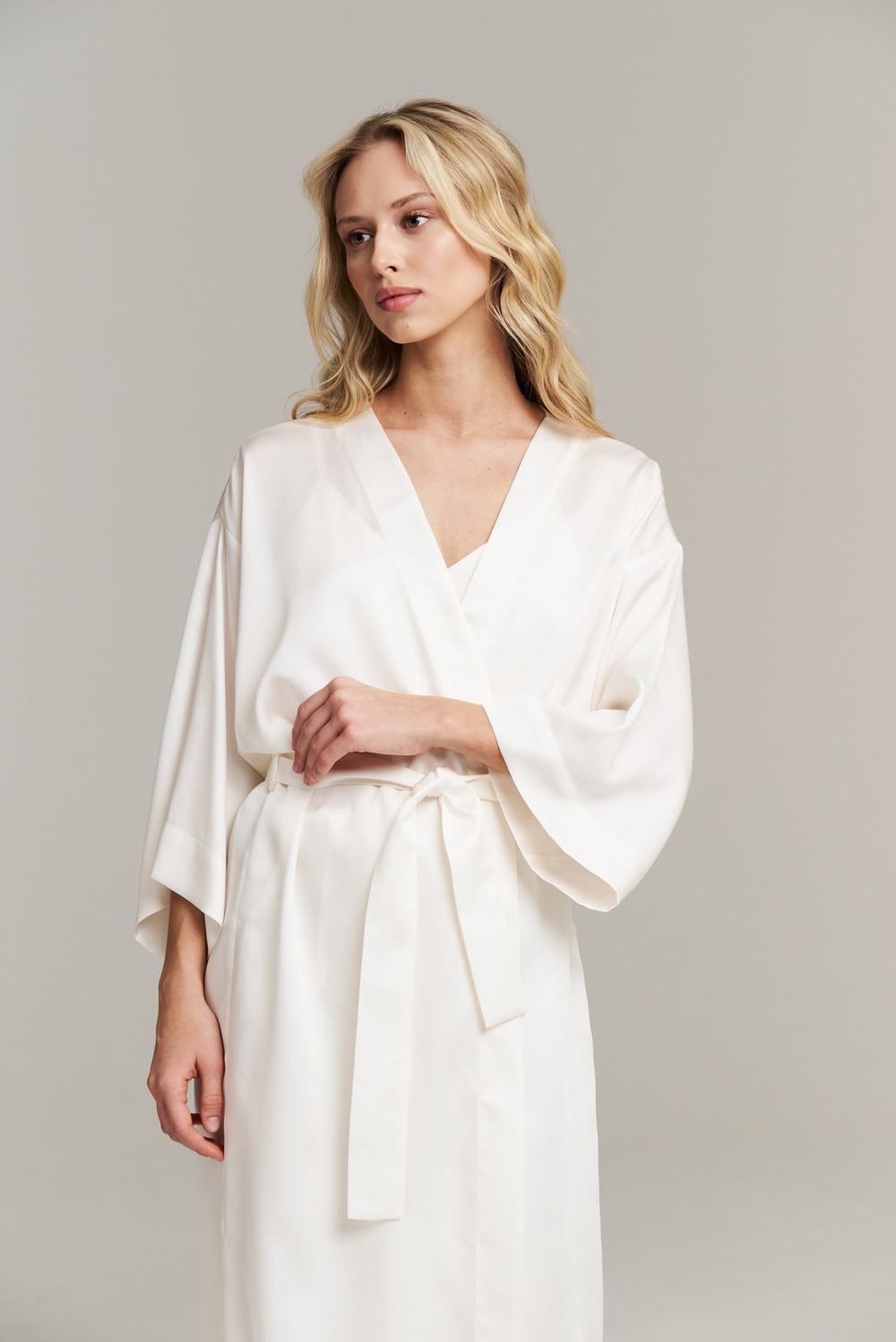 Халат-кимоно из тенселя макси