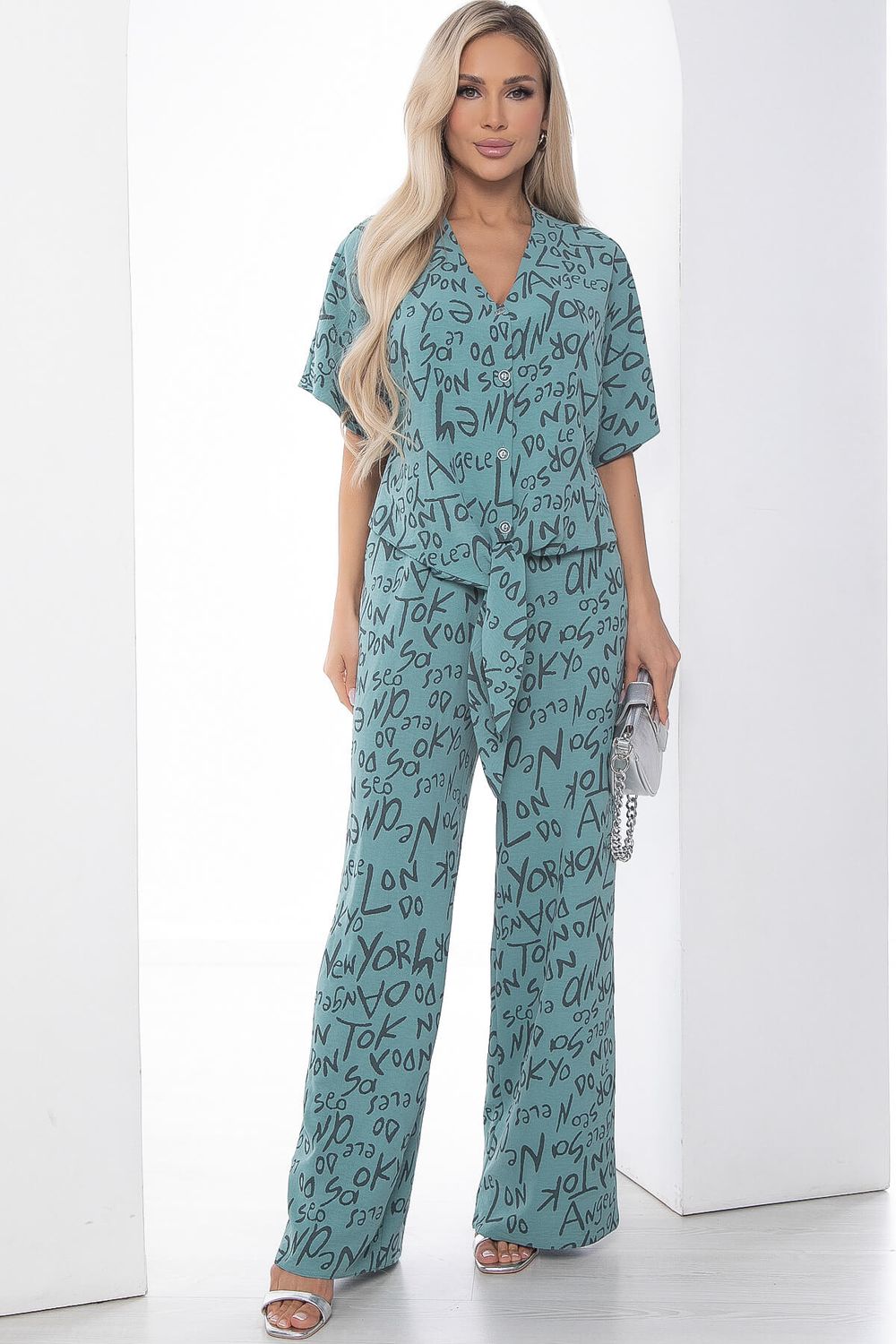 Костюм Чистый лист НЬЮ (бирюзовый) К15902-7М LT Collection