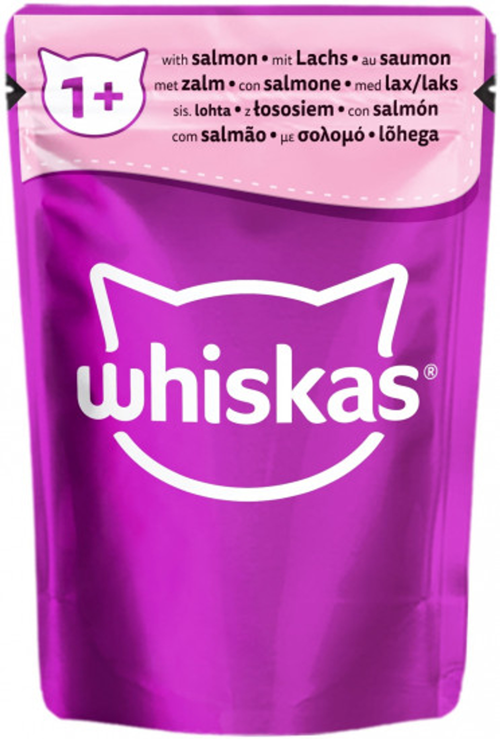 Whiskas, Влажный корм для взрослых кошек, Рагу с лососем, 85 гр.