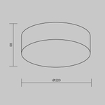 Потолочный светодиодный светильник Maytoni Zon IP O431CL-L30B3K