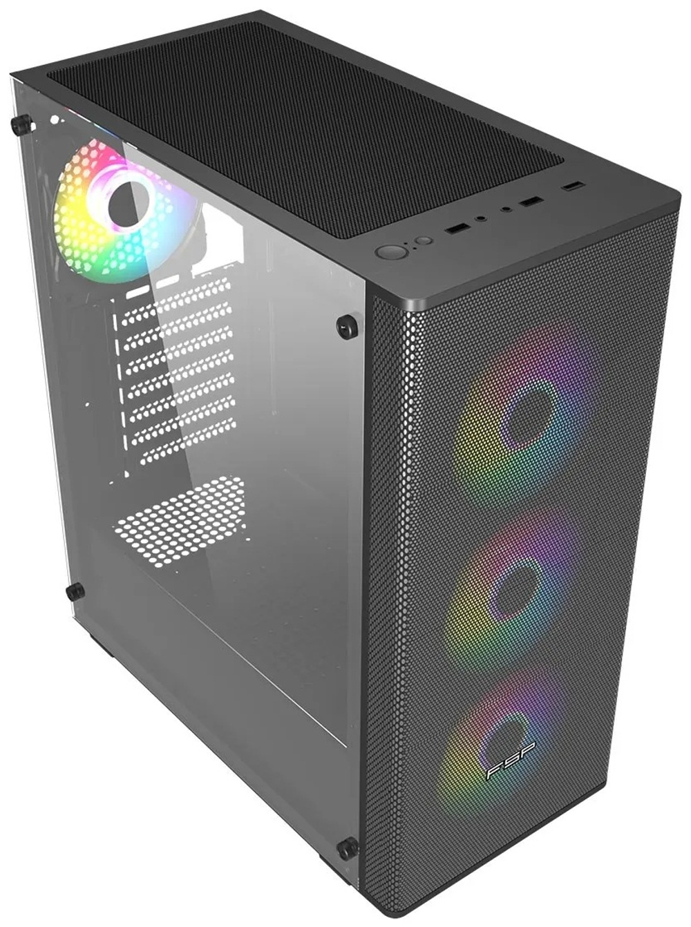 Корпус FSP Group CMT196B Black	 черный
