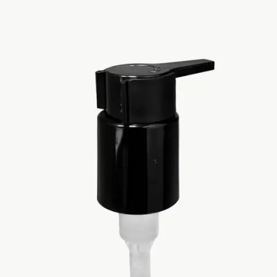 Дозатор для КРЕМА 24 черный гладкий с длинным носиком и фиксатором