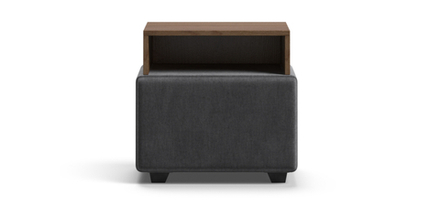 Тумба Босс Велюр Монолит серый, Орех селект