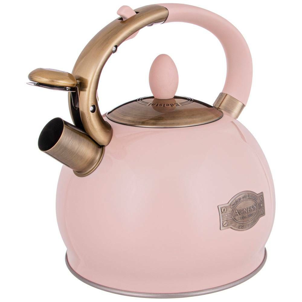 ЧАЙНИК AGNESS СО СВИСТКОМ, СЕРИЯ ТЮДОР, 3,0 Л ТЕРМОАККУМУЛИРУЮЩЕЕ ДНО, ИНДУКЦИЯ