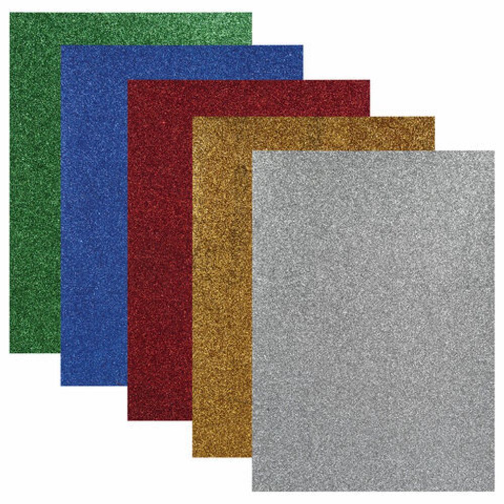 Картон цветной А4 СУПЕРБЛЕСТКИ, 5 листов 5 цветов, 280 г/м2, ОСТРОВ СОКРОВИЩ, 129880