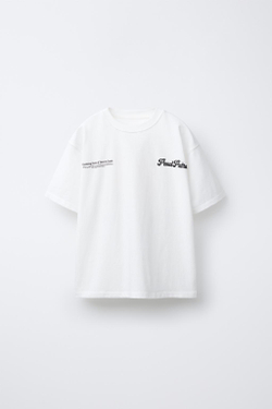 ZARA ФУТБОЛКА С ПРИНТОМ «УТКА», БЕЛЫЙ