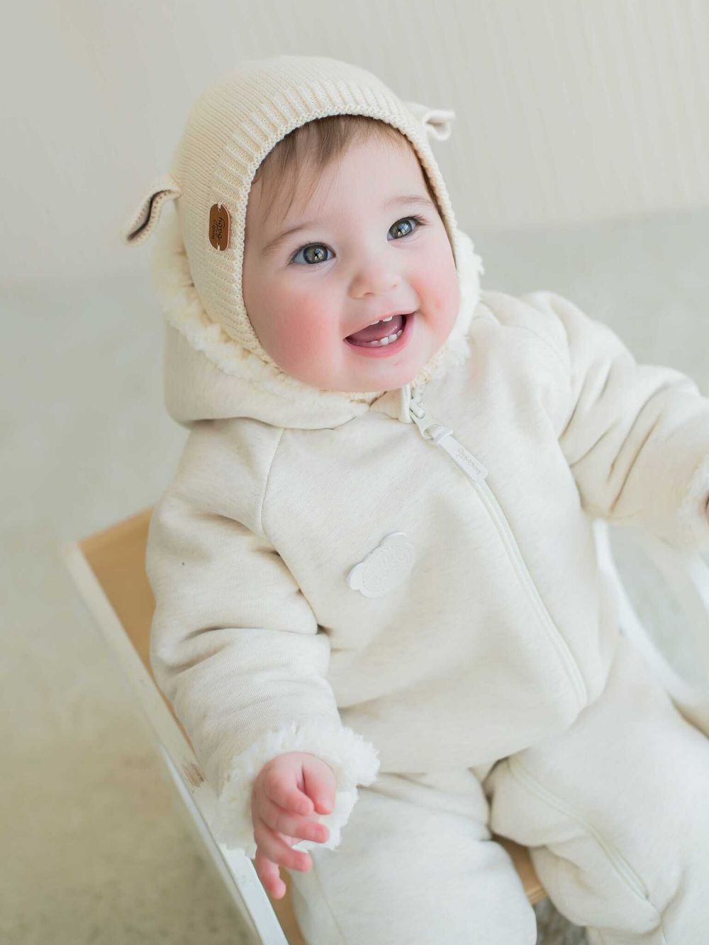 Шапка хлопковая однослойная на подкладе "Овечка" 0+