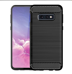 Чехол для Samsung Galaxy S10e цвет Black (черный), серия Carbon от Caseport
