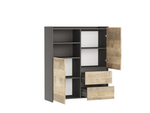 Гостиная Денвер графит/дуб гранж песочный современная стильная Альбина