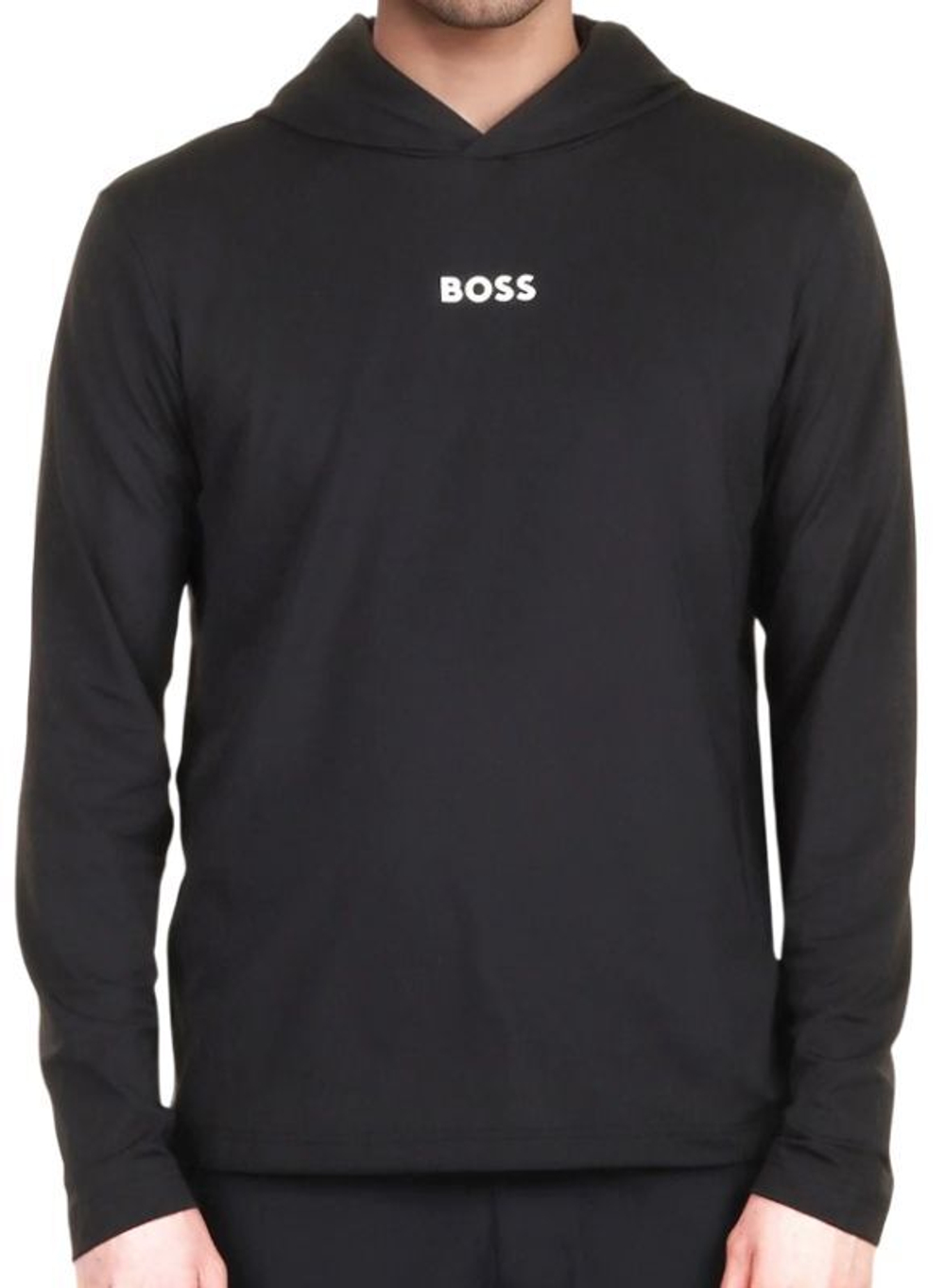 Мужская теннисная кофта BOSS Scott Tech Hoodie - черный