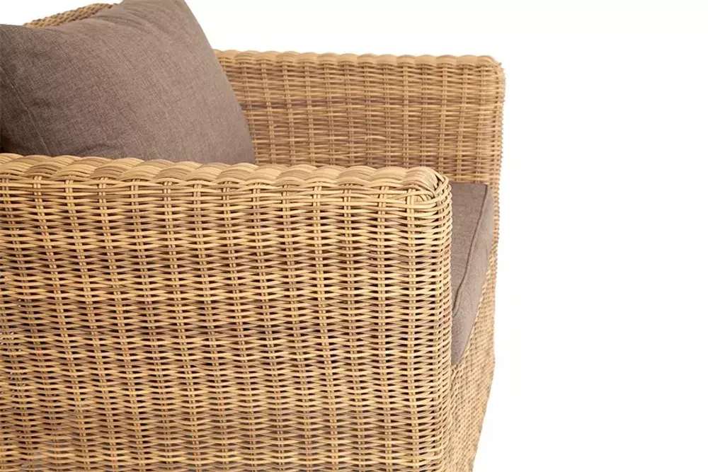 "Капучино" кресло из искусственного ротанга, цвет соломенный