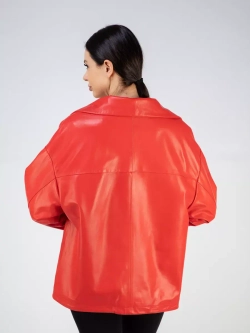 Кожаная куртка демисезонная оверсайз на кнопках