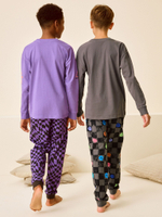 Пижама для мальчика Next B82-968, 2 шт., Серый, Фиолетовый