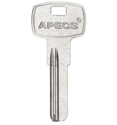 Заготовка вертикального ключа 10397 APECS 1D 2 паза мато бронь КНР