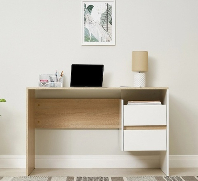 Стол компьютерный №9 дуб сонома / белый