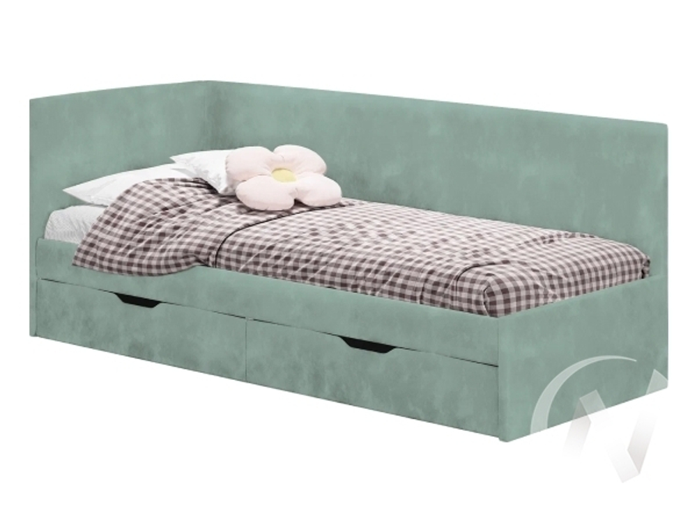 Кровать Лео 0;8 КР-49 (белый/эвкалипт)