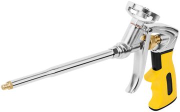 Пистолет для монтажной пены, Профи, алюминиевый корпус, прорезиненная ручка