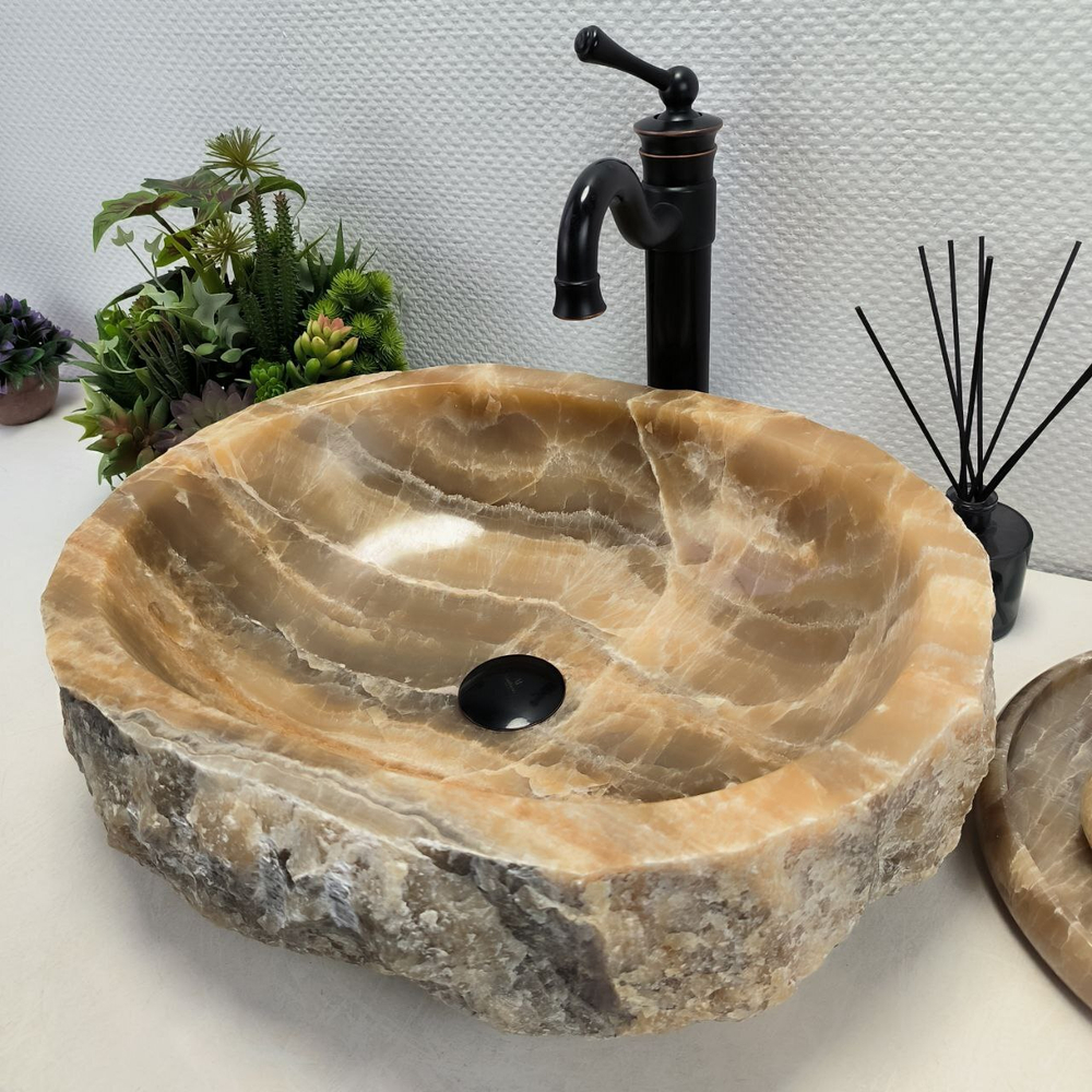 Раковина из оникса Erozy Yellow EO-62319 52*40*15 0096