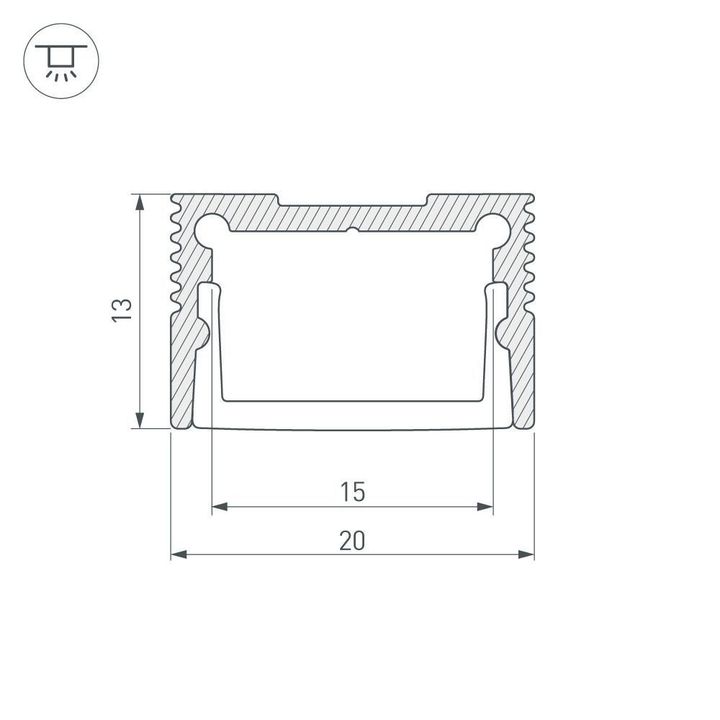 Профиль Arlight SL-Slim20-H13-2000 Black 037112