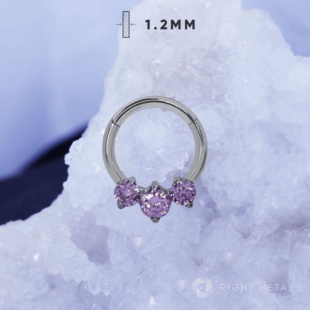 Кликер 3K v.2 Amethyst CZ 1.2мм