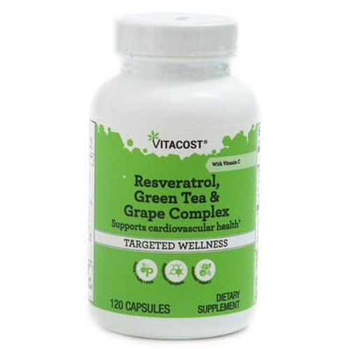 Vitacost, Resveratrol Green Tea & Grape Complex, 120 Capsules