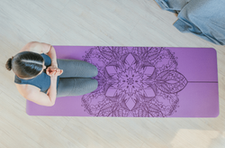 Каучуковый коврик для йоги Mandala с разметкой 185*68*0,4 см