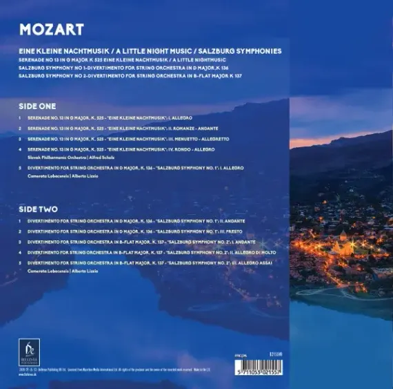 Wolfgang Amadeus Mozart – Eine Kleine Nachtmusik, A Little Night Music, Salzburg Symphonies LP