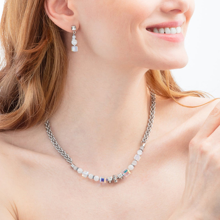 Колье Coeur de Lion White-Silver 3022/10-1417