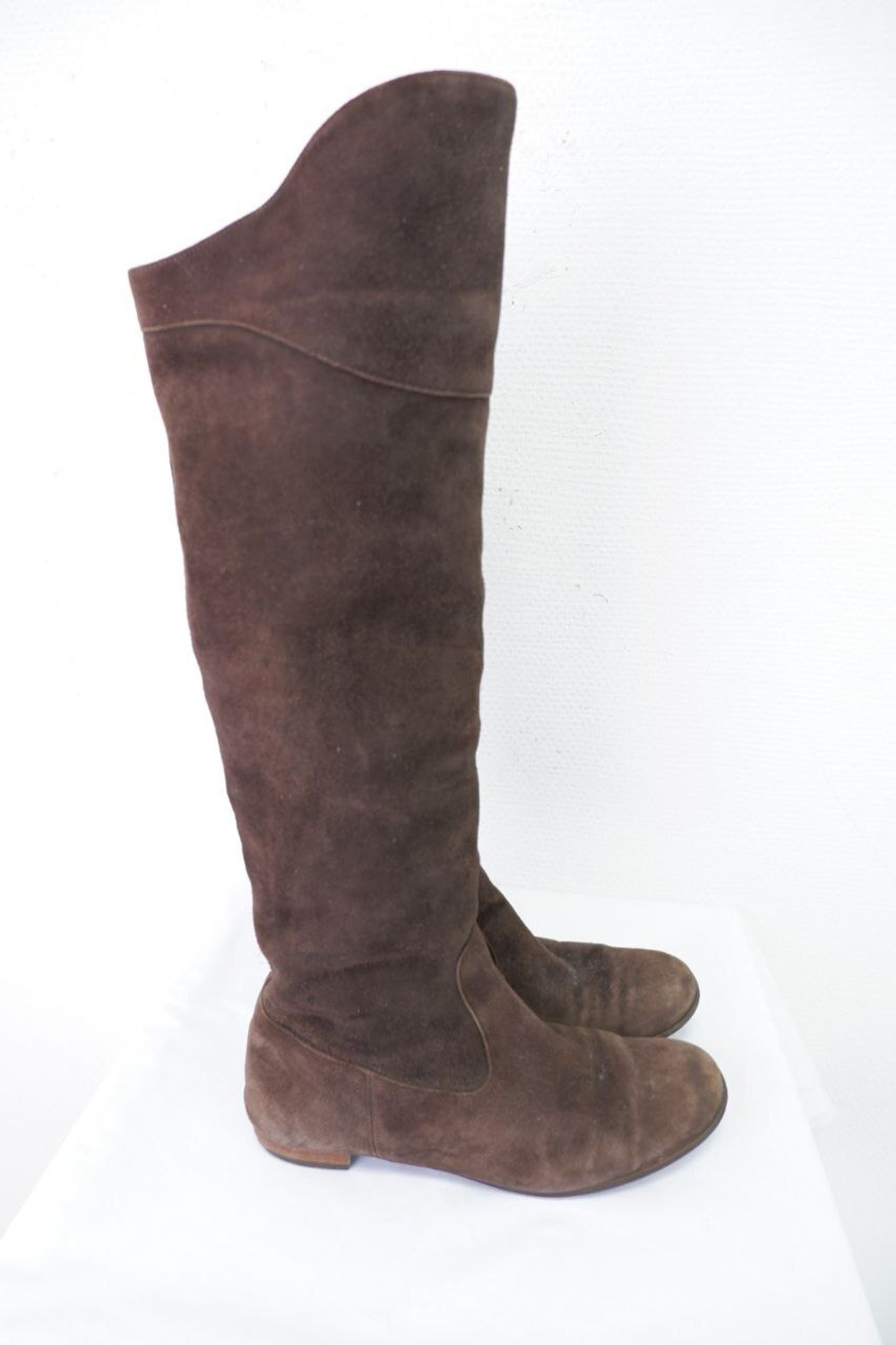 Сапоги демисезонные темно-коричневые 39 размер