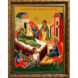 Рождество Иоанна Предтечи. Икона на холсте в раме