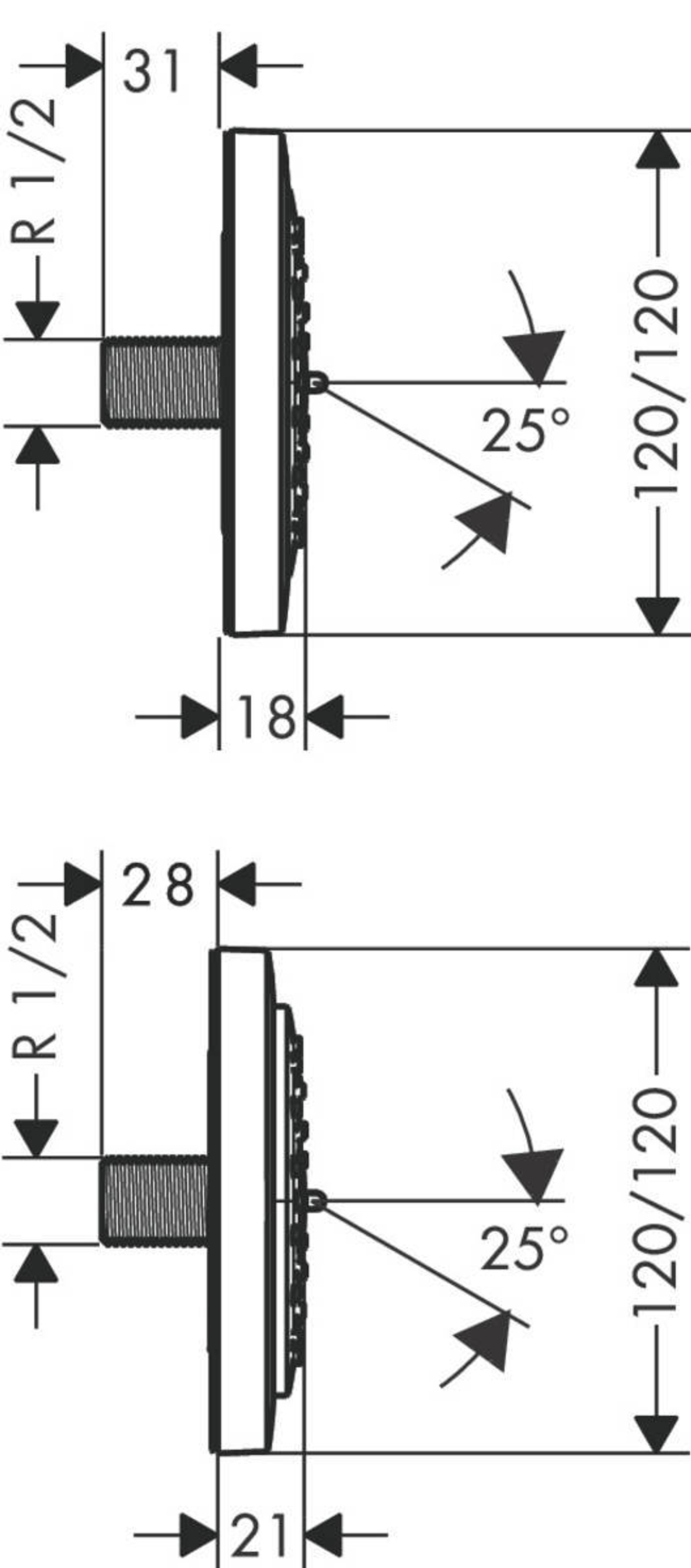 Боковая 28430000 PuraVida форсунка 100 1jet
