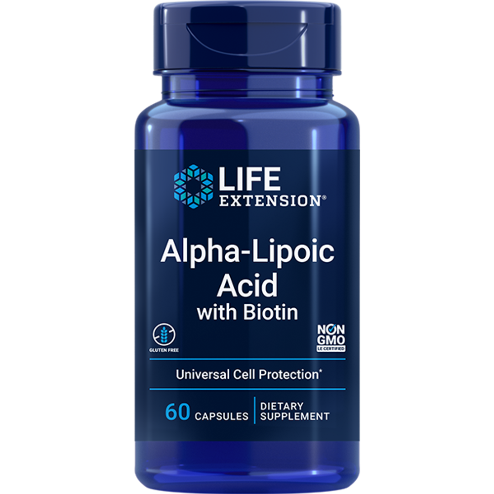 Alpha-Lipoic Acid with Biotin 60 капсул Life Extension