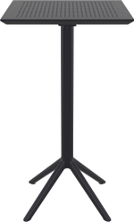 Стол пластиковый барный складной Siesta Contract Sky Folding Bar Table 60, черный