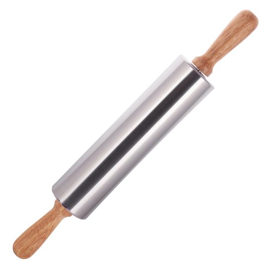 Скалка 33 см. из нержавеющей стали Kamille KM-7819 для раскатки теста и мастики