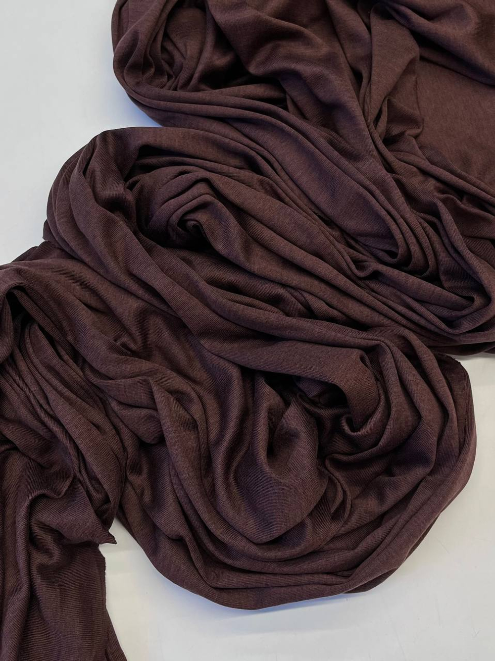 Трикотаж шелк с хлопком Loro Piana шоколадный