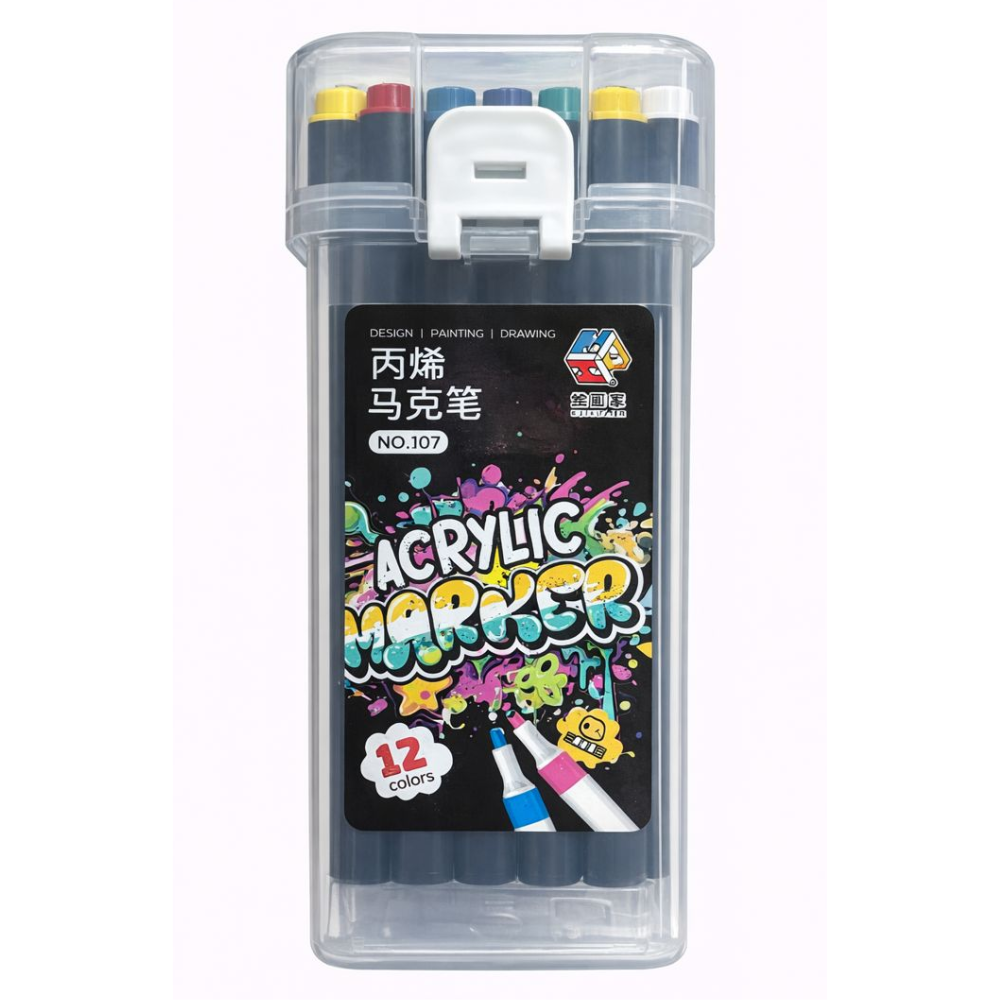 Маркеры акриловые 12 цветов