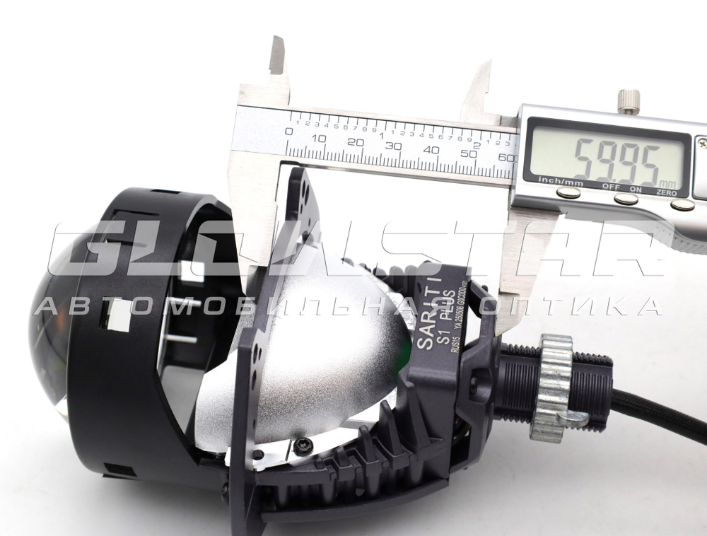 Билед модули Sariti S1 Plus 2025 3.0 дюйма, 2 чипа, 5500K, 12V, 53W/61W, крепление 3R и съемное гаечное (комплект, 2шт)
